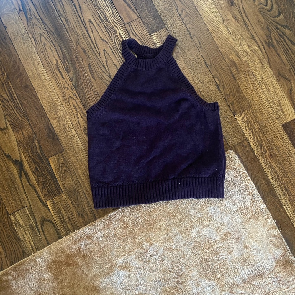 Banana Republic knit plum halter top